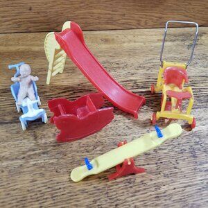 Vintage Dollhouse Playground Toy Lot #11– Renwal, Acme, Best & Unmarked